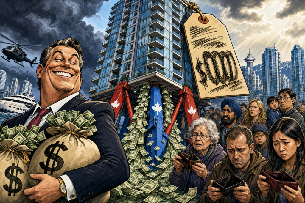 editorial illustration about carney edby condo bailout taxpayer funds